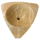 Honey Onyx Designer Pedestal Stand-Alone Sink (W)21.5" (L)23" (H)34"