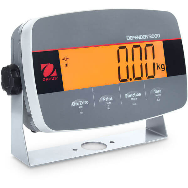 Indicador Ohaus 30659310 DT33P con pantalla LCD de 7 segmentos y retroiluminación multicolor
