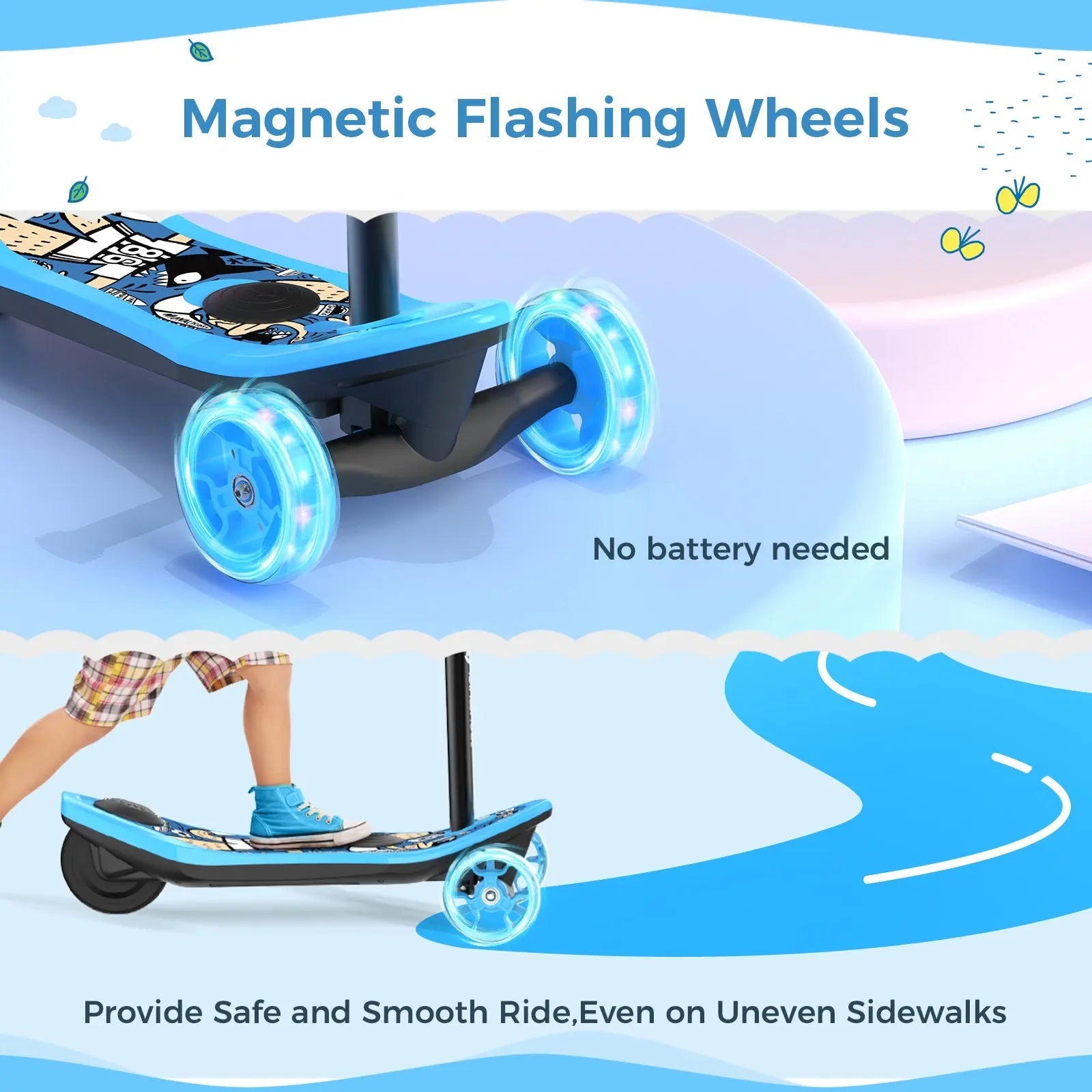 isinwheel 2-in-1 Mini Electric Scooter for Kids | Wellbots | Free Shipping