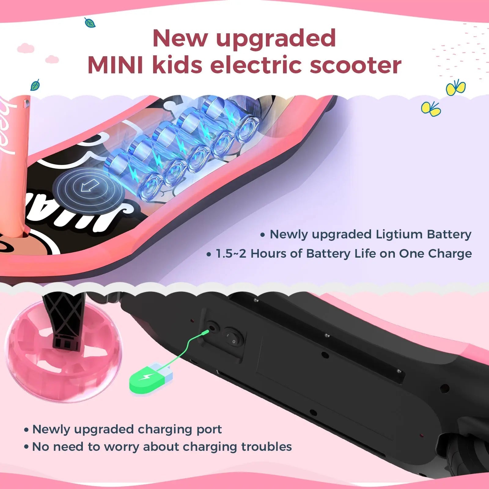 isinwheel 2-in-1 Mini Electric Scooter for Kids | Wellbots | Free Shipping