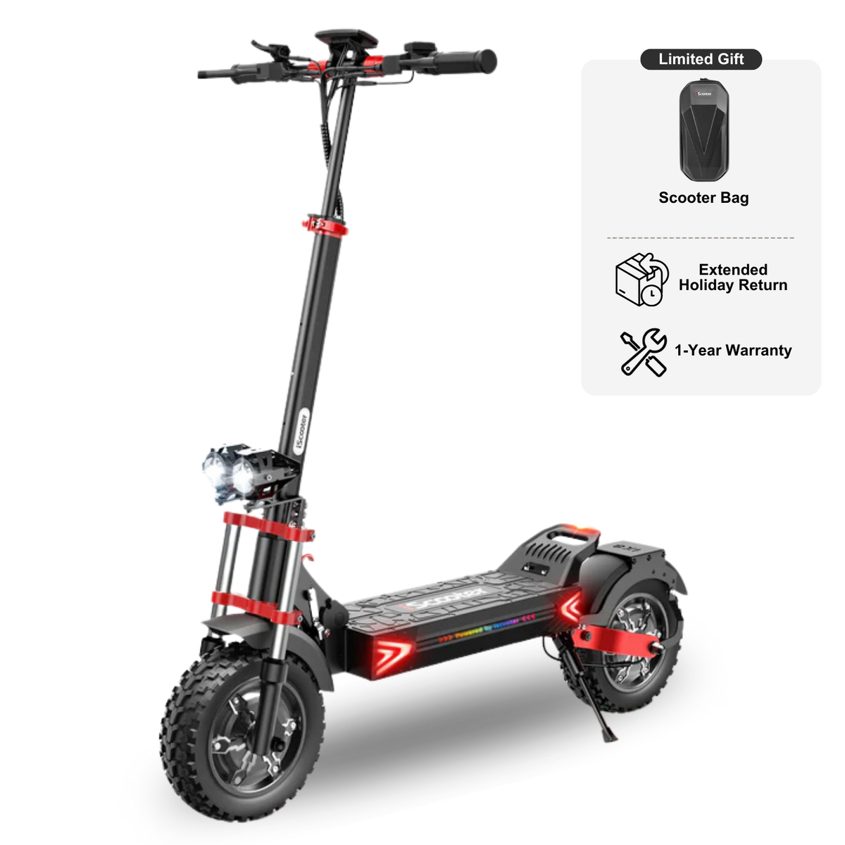 iScooter iX8 Off-Road Tires Electric Scooter | Wellbots | Free
