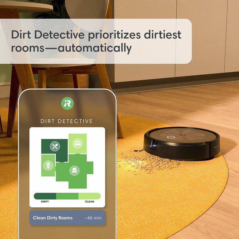 Roomba dirt detect benefits infographic