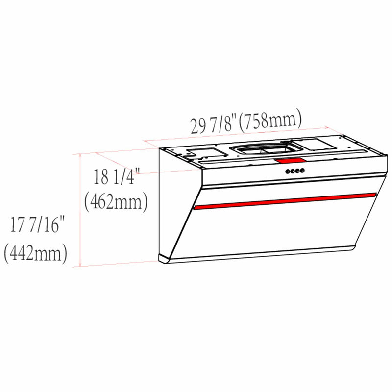 FOTILE - 30" Under-Cabinet / Wall Mount Core Series | JQG7522