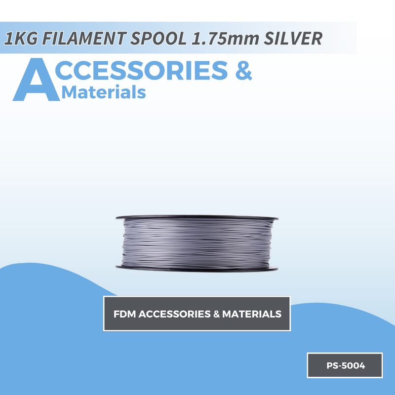 PicoSTEM 1KG FILAMENT SPOOL 1.75mm SILVER PLA +