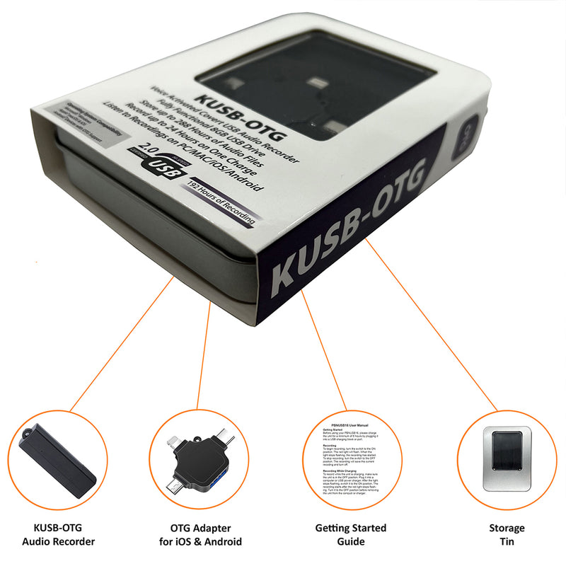 PBN - TEC K-USB-OTG 25 Day Audio Recorder USB 8GB