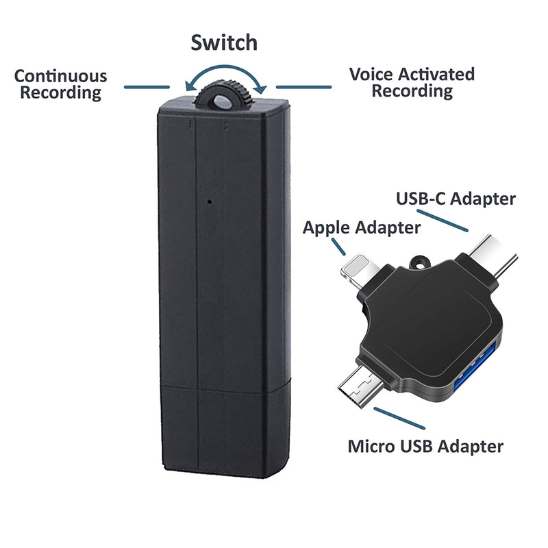 PBN - TEC K-USB-OTG 25 Day Audio Recorder USB 8GB