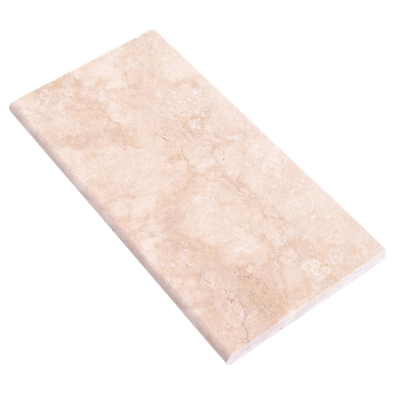 Light Antique 12"x24" Tumbled Travertine Pool Coping - Full Truckload