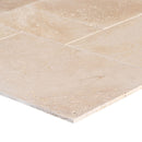 Light Beige Premium Travertine Tiles Antique Pattern Tumbled - Livfloors Collection