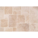 Light Beige Premium Travertine Tiles Antique Pattern Tumbled - Livfloors Collection