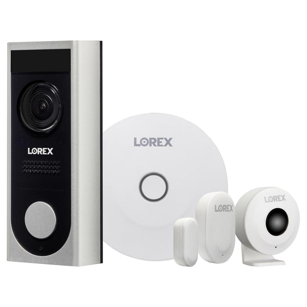 Lorex SS-K2 Home Monitoring Kit with 1080p Full HD Video Doorbell with Chime, Motion Sensor, and Door/Window Sensor