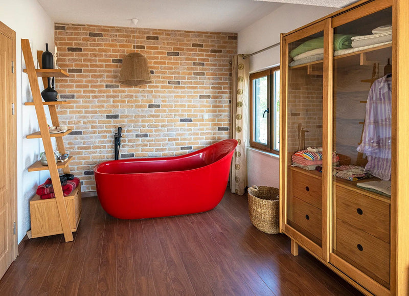 Granulbrick Pink Manufactured Stone Handmade Brick Veneer - Livfloors Collection