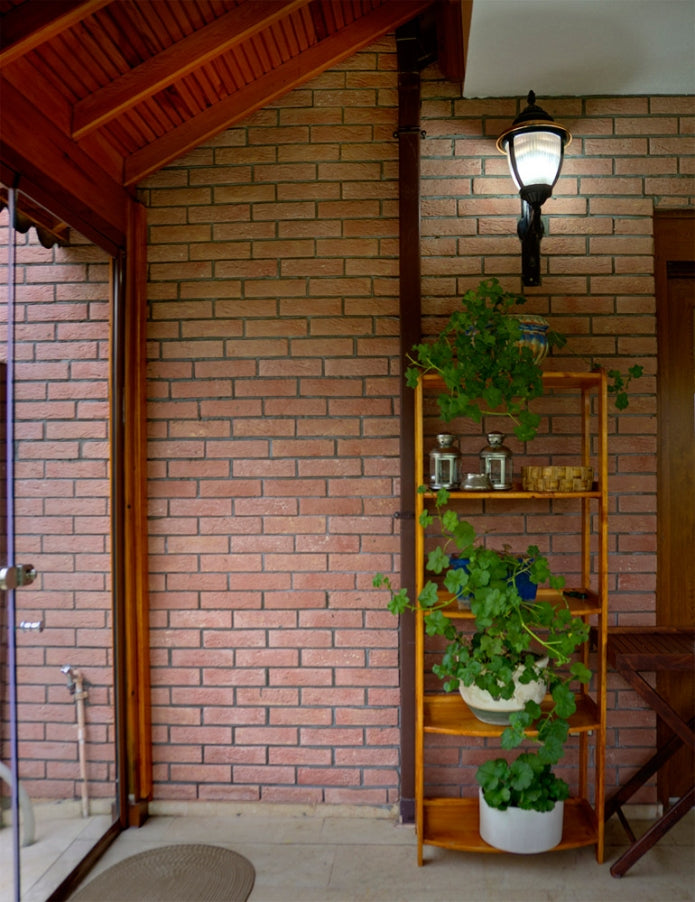 Slimfix Red Manufactured Stone Handmade Thin Brick Veneer - Livfloors Collection