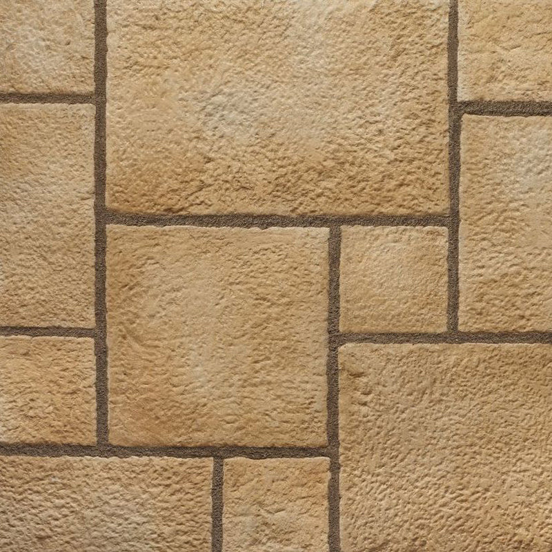 Dark Yellow Sienna Manufactured Stone Pavers Pattern F01DY - Livfloors Collection