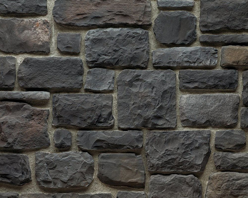 Ashlar Pattern Masso Anthracite Manufactured Stone Handmade Veneer - Livfloors Collection