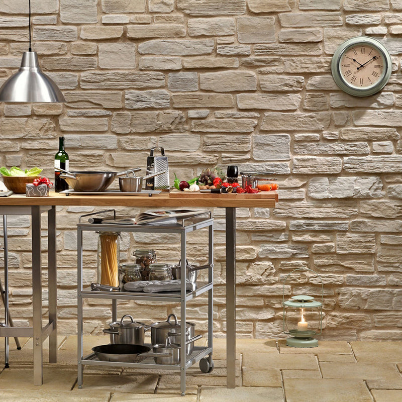 Grand Canyon Pearl Slate Look Manufactured Stone Handmade Veneer - Livfloors Collection