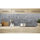 Silver Emperador Marble Hexagon 2" Polished Mosaic Floor and Wall Tile - Livfloors Collection