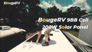 Panel solar monocristalino BougeRV de 200 W, 12 V y 9 BB