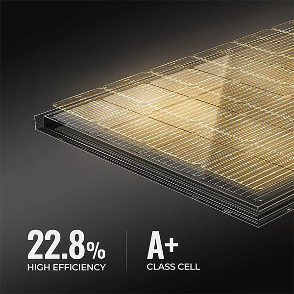 BougeRV 200W 12V 9BB Mono Solar Panel