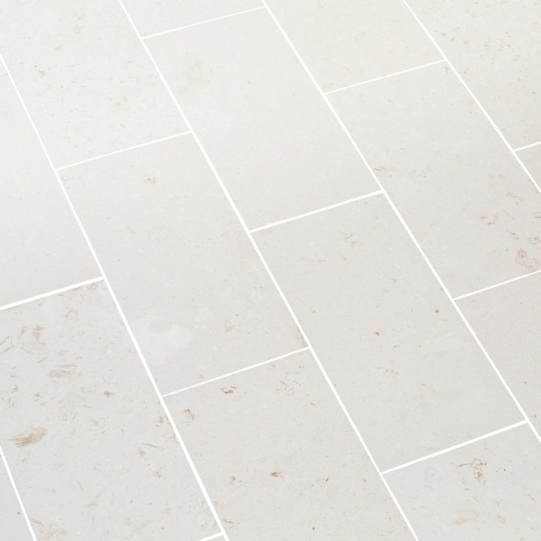 Mayra White Limestone Brushed Floor and Wall Tile - Livfloors Collection