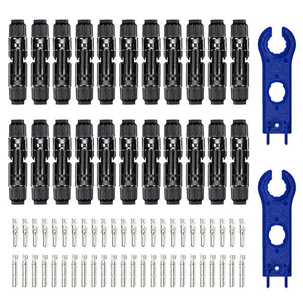 BougeRV 44PCS Solar Connector with Spanners IP67 Waterproof Male/Female