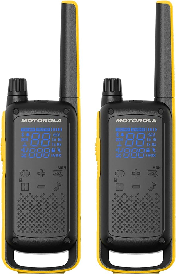 Motorola Solutions T475 Extreme Two-Way Radio Black W/Yellow Rechargeable Two Pack