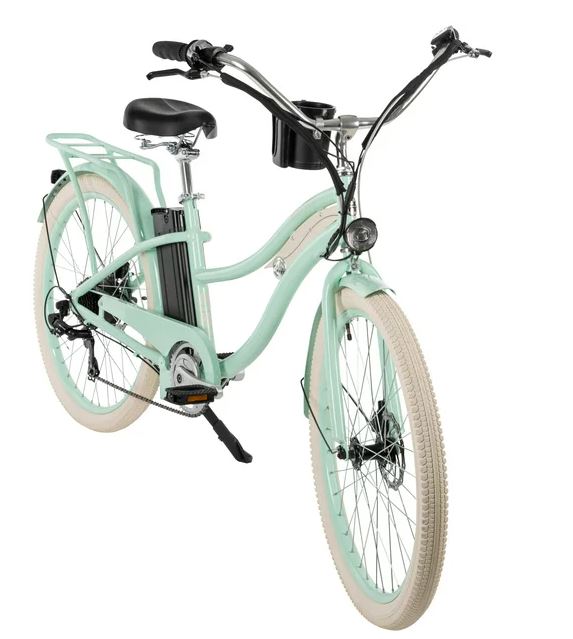 Huffy Nel Lusso 26-inch 7-Speed Electric Cruiser Bike with Throttle