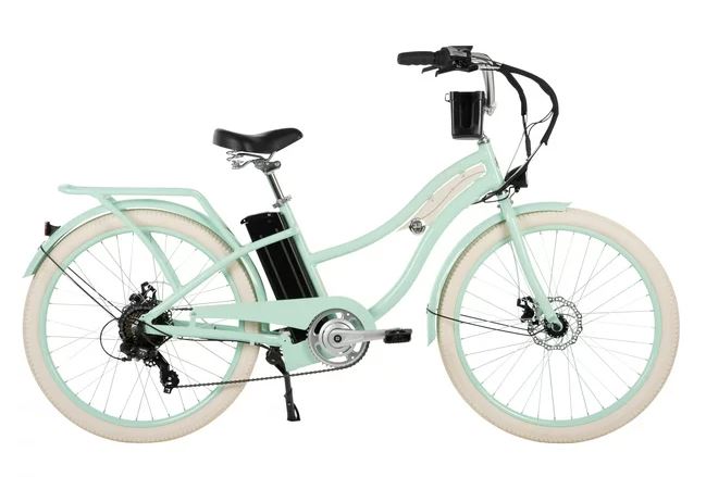 Huffy Nel Lusso 26-inch 7-Speed Electric Cruiser Bike with Throttle