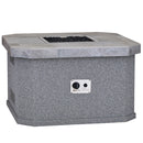 Bull FP100 Small Square Fire Pit Grey Stucco Rock Base