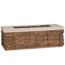 Bull FP400 Slim Rectangle Fire Pit Brown Rock Base LP/NG