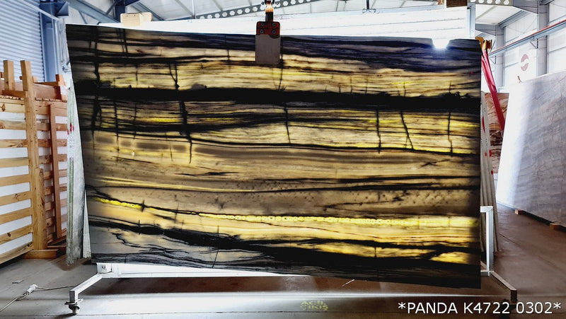 Panda White Bookmatching Marble Slabs Polished - Full Truckload