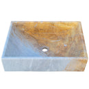 Natural Stone Picasso Marble Farmhouse Sink Polished W:16", L:24"