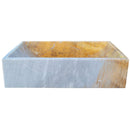 Natural Stone Picasso Marble Farmhouse Sink Polished W:16", L:24"