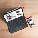 Zagg - Teclado inalámbrico Pro Keys con panel táctil y funda desmontable para Apple iPad Pro 12.9 - Color carbón