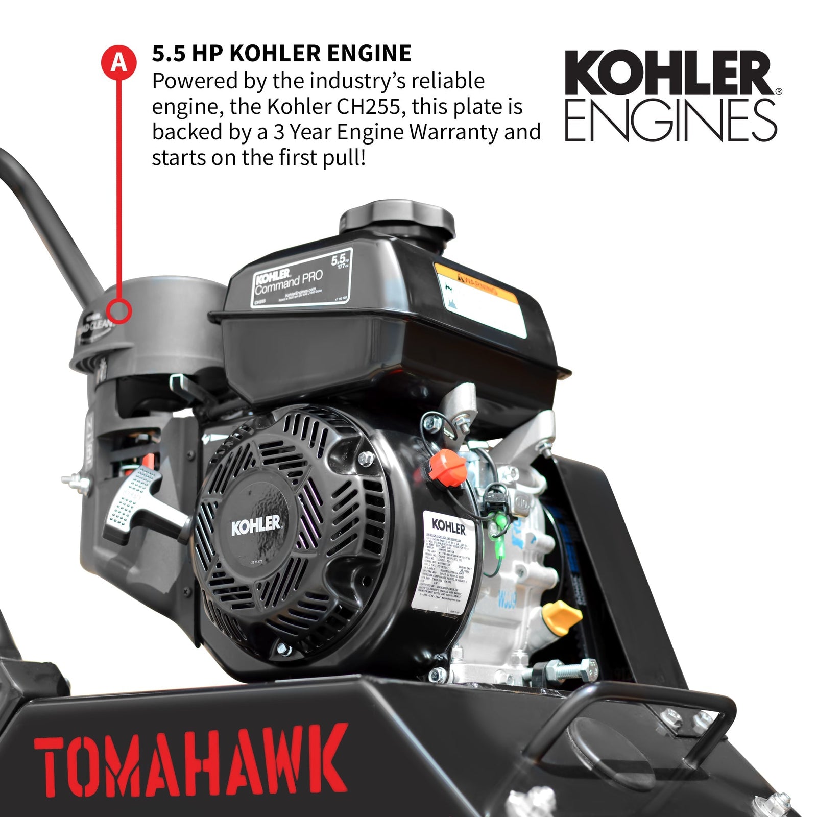 Vibratory Plate Compactor Tamper with Kohler Engine for Dirt Gravel So