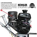 24" Concrete Power Trowel Edger 6HP Kohler Float Pan Blade Screed Finishing Tool