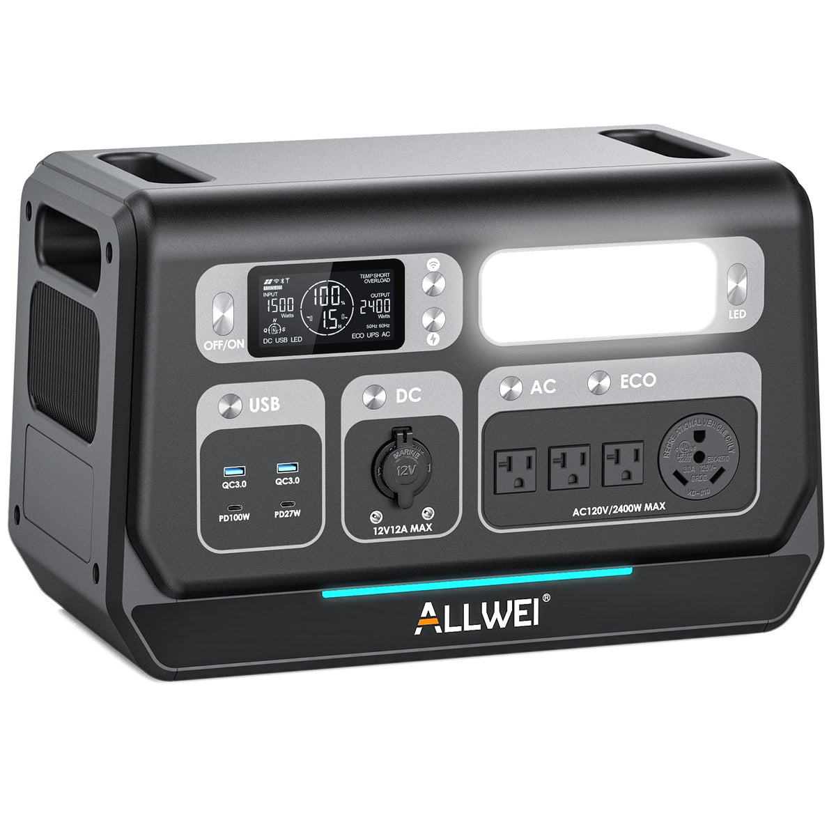 ALLWEI PPS2400 Portable Power Station - 2048Wh