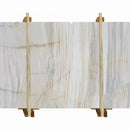 Rainbow Gold White Bookmatching Marble Slabs Polished - Livfloors Collection