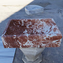 Natural Stone Tiger Marble Farmhouse Sink Polished W:16", L:24"