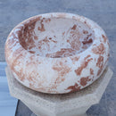 Natural Stone Tiger Marble Vessel Sink Polished D: 16" H: 6"