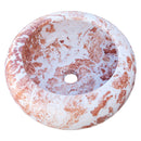 Natural Stone Tiger Marble Vessel Sink Polished D: 16" H: 6"