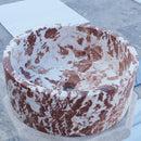 Natural Stone Tiger Marble Vessel Sink Polished D: 16" H: 6"