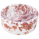 Natural Stone Tiger Marble Vessel Sink Polished D: 16" H: 6"