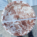 Natural Stone Tiger Marble Vessel Sink Polished D: 16" H: 6"