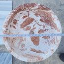Natural Stone Tiger Marble Self-Rimming Vessel Sink Polished D: 16" H: 6"