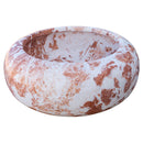 Natural Stone Tiger Marble Vessel Sink Polished D: 16" H: 6"