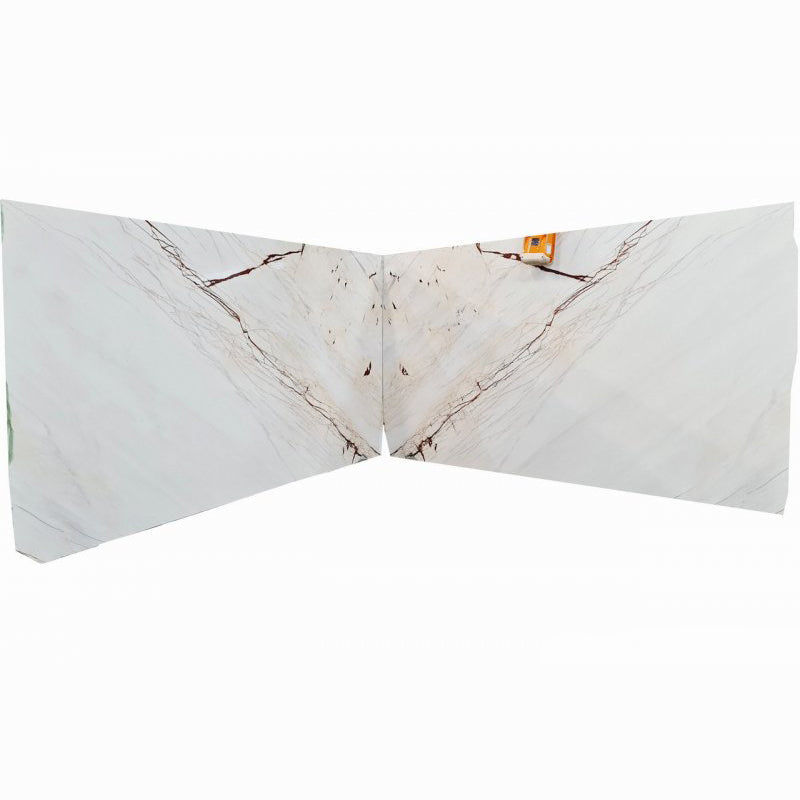 Rosso Venato White Bookmatching Marble Slabs Polished - Livfloors Collection
