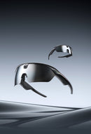 BleeqUp Rover AI Sport Camera Glasses - Black Zeiss 64GB - Silver