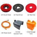 RT15AC 14“ Walk Behind Floor Scrubber Machine for Industrial Commercial Use, 26 ft Cord Offers Uninterrupted Power Supply