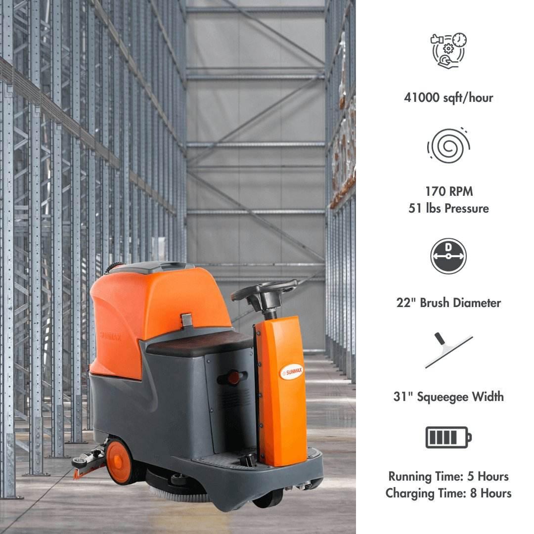 RT70 Ride-On Floor Scrubber Machine, 22