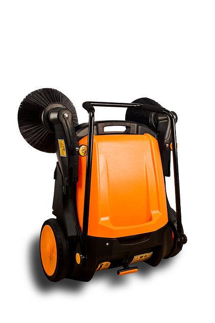 RT980 38" Dual Spin Manual Push Powered Floor Sweeper, Up to 38000 Sqft/h Working Efficiency